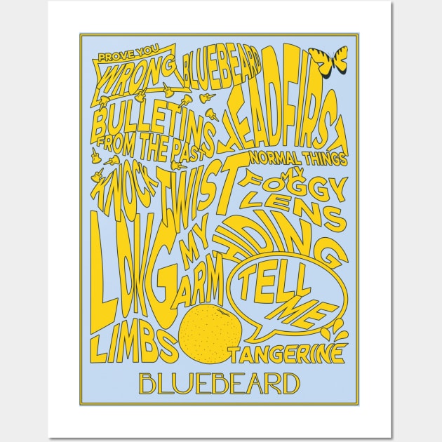 Bluebeard Poster (Tracklist) - The Brook & the Bluff Wall Art by crossroadsts